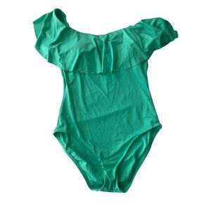 Trina Turk Ruffle Off The Shoulder One Piece Swimsuit Women's Size 8‎